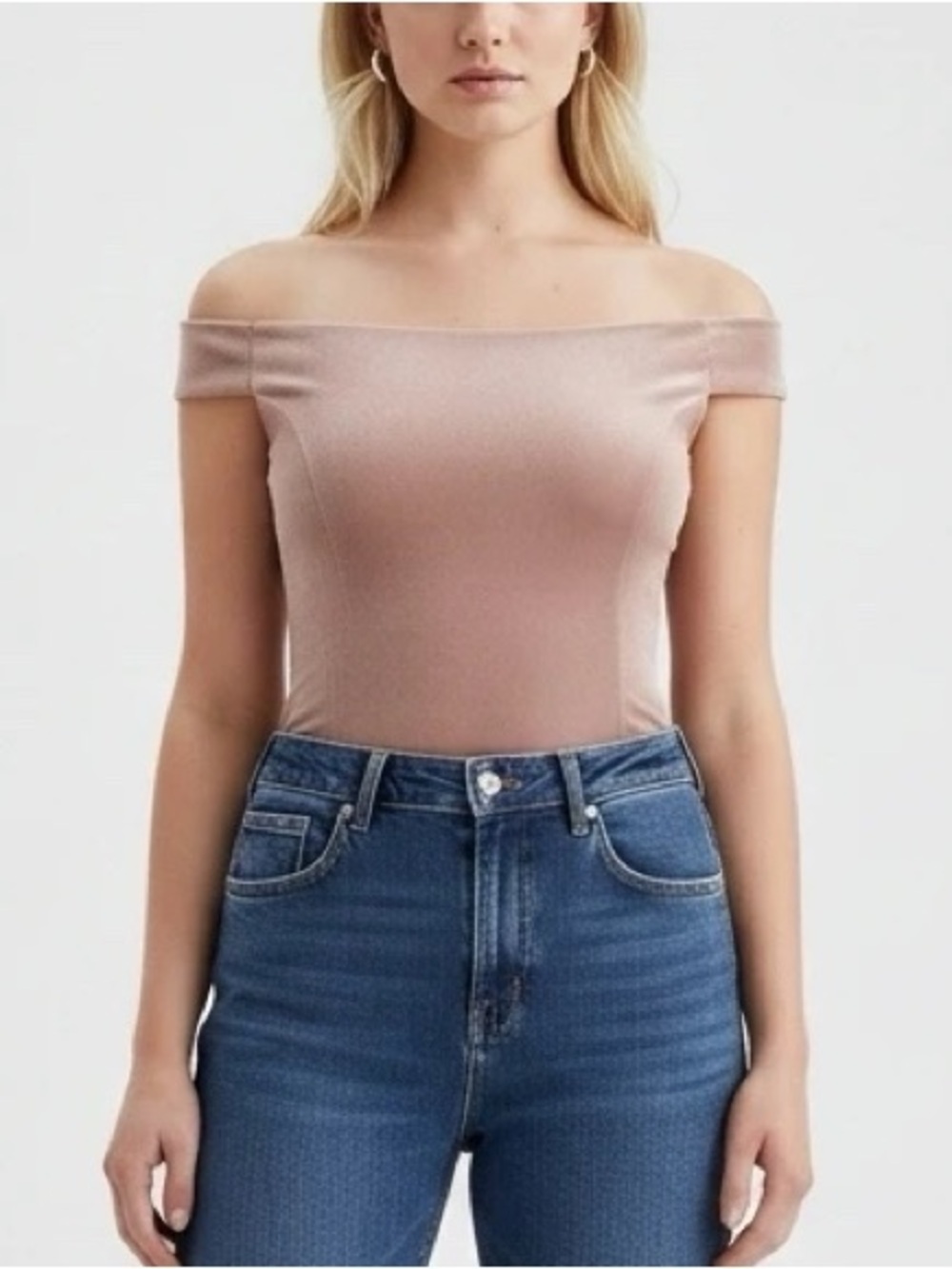 Free Press Rose Pink Velvet Bodysuit